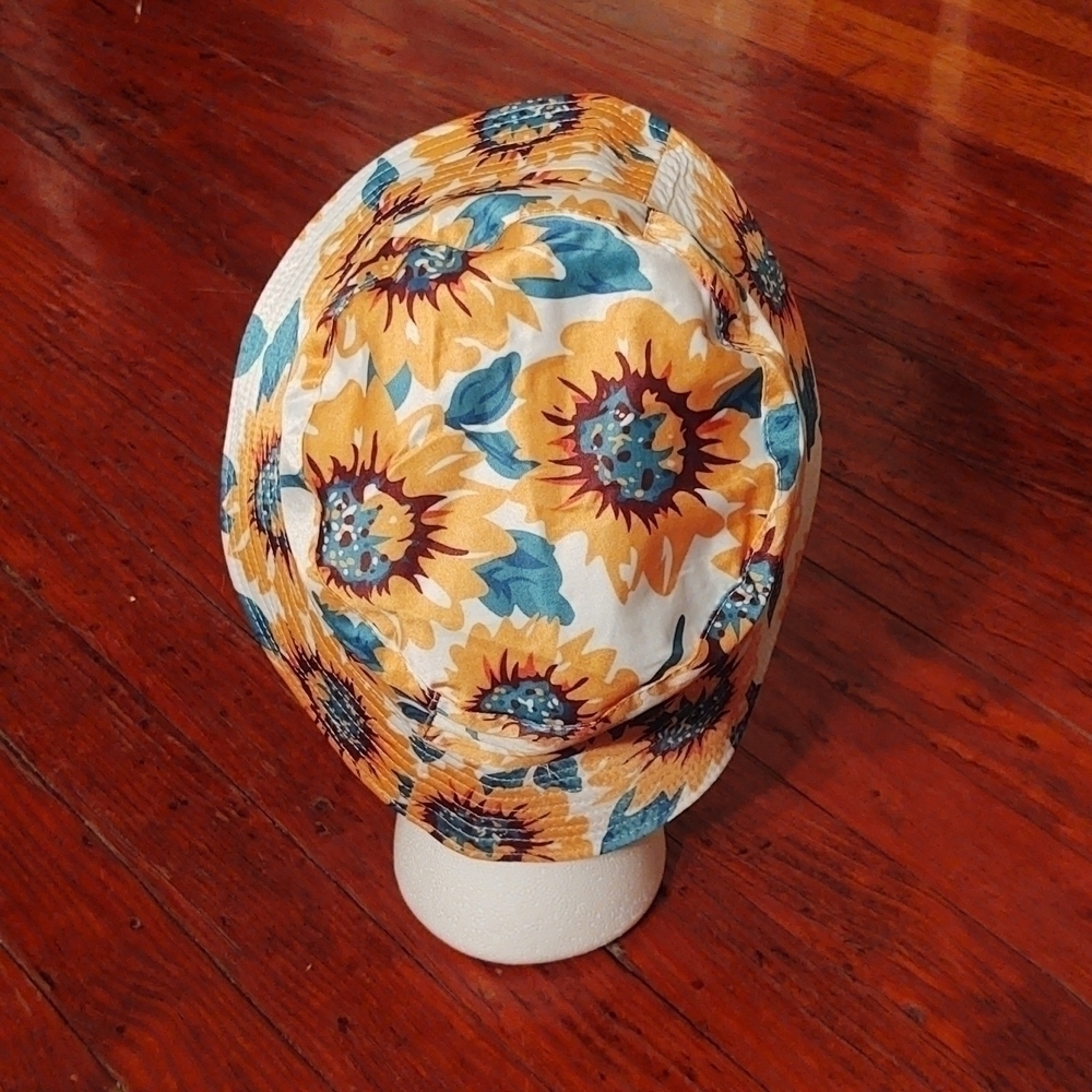 Sunflower Print Cotton Bucket Hat - Picture 3 of 7